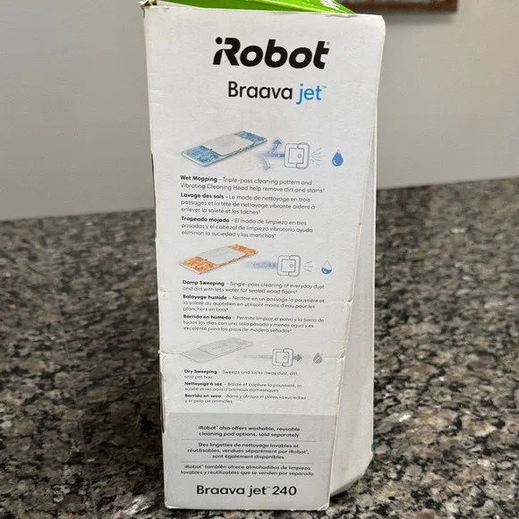 iRobot Braava jet 240 Mopping Robot - White with Blue Accents - Picture 11 of 14